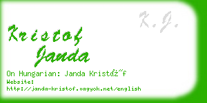 kristof janda business card